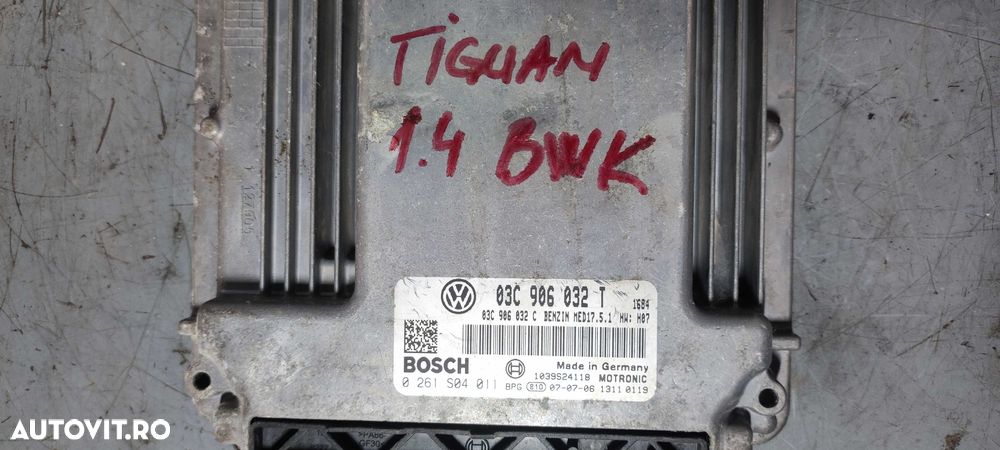 ECU volkswagen vw tiguan 2009 1.4 TSI motor BWK cod 03C906032T - 5