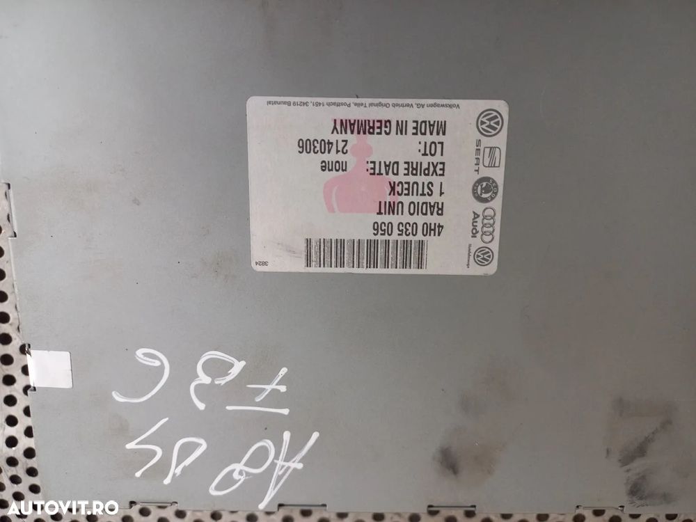Modul RadioBox Unitate Amplificator Tuner MMI 3G+ Audi A8 4H D4 Dupa 2010 Cod 4H0035056 Dezmembrez Audi A8 4H D4 3.0 Tdi Quattro Motor CDT Cutie MXU Volan Stanga - Dezmembrari Arad - 7