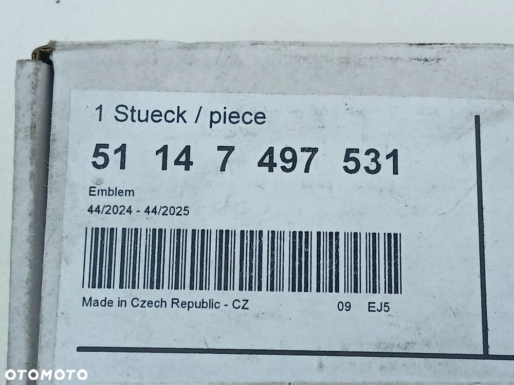 Logo emblemat klapy tył pokrywy bagażnika BMW G20 G21 G22 G23 G26 G82 51147497531 - 6
