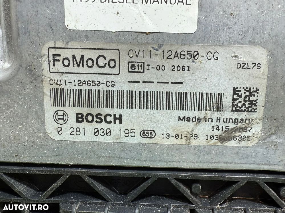 CALCULATOR MOTOR ECU FORD B-MAX ZETE 2013 1.5 DIESEL COD OEM CV11-12A650-CG / 0281030195 / Monovolum Compact 2012-2017 - 6