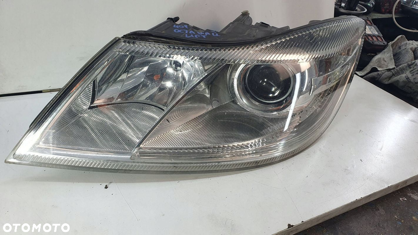 Skoda Octavia 2 II 1Z Lift 08-12 lewa lampa przednia przód reflektor € - 3