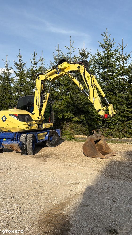 Mecalac Koparka 14 ton MECALAC 15 MWR koparko-ładowarka 3 łyżki widły 1 wł Centr.smarowanie Opony na BLIŹNIAKU 80%Camso ładowarka 714 12MTX 4x4 skrętne KLIMA kabina Premium silnik 146KM volvo EW140B DEUTZ szybka 35km/h - 10