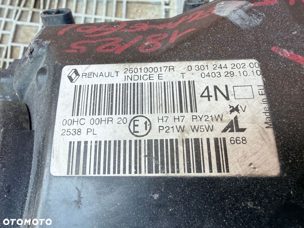 Lampa przednia RENAULT MEGANE III ZWYKŁA PRAWA EUROPA AL ŁADNA - 4