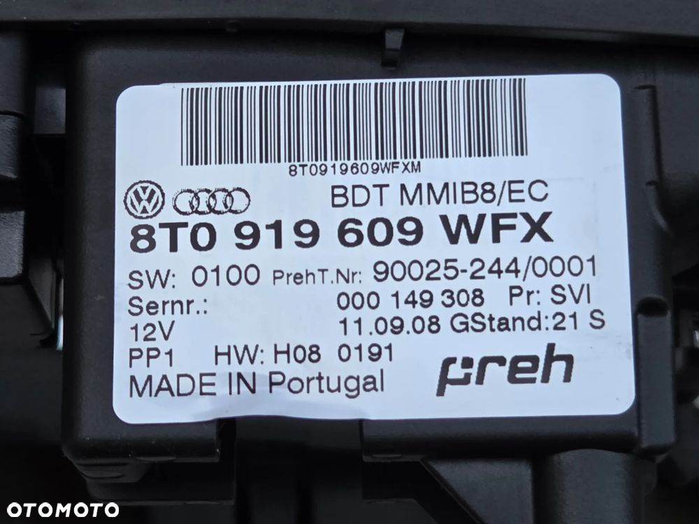 AUDI A4 B8 A5 PANEL STEROWANIA RADIA MMI 8T0919609 - 5