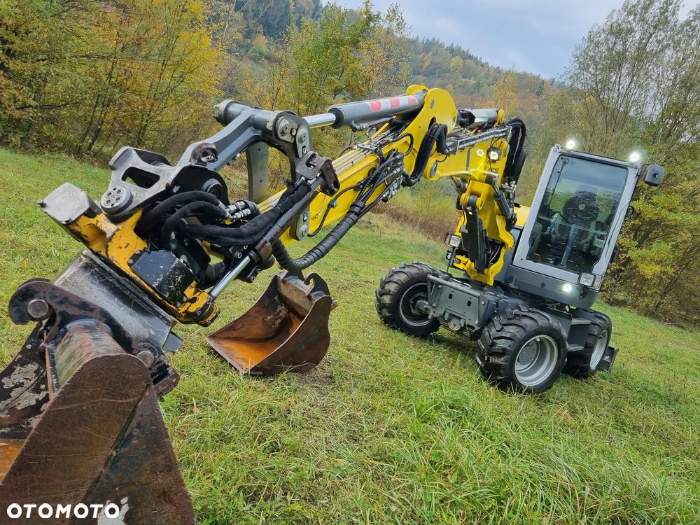 Wacker Neuson EW65 Koparka Kołowa 8ton 3xRamię +ROTOTIL+ Skosowanie Hydr+Centr.Smarowanie Pompa ON Łyżki z Norwegii Jak Nowa 2020r PERKINS silnik STABILIZATORY Kamera Klima - 7