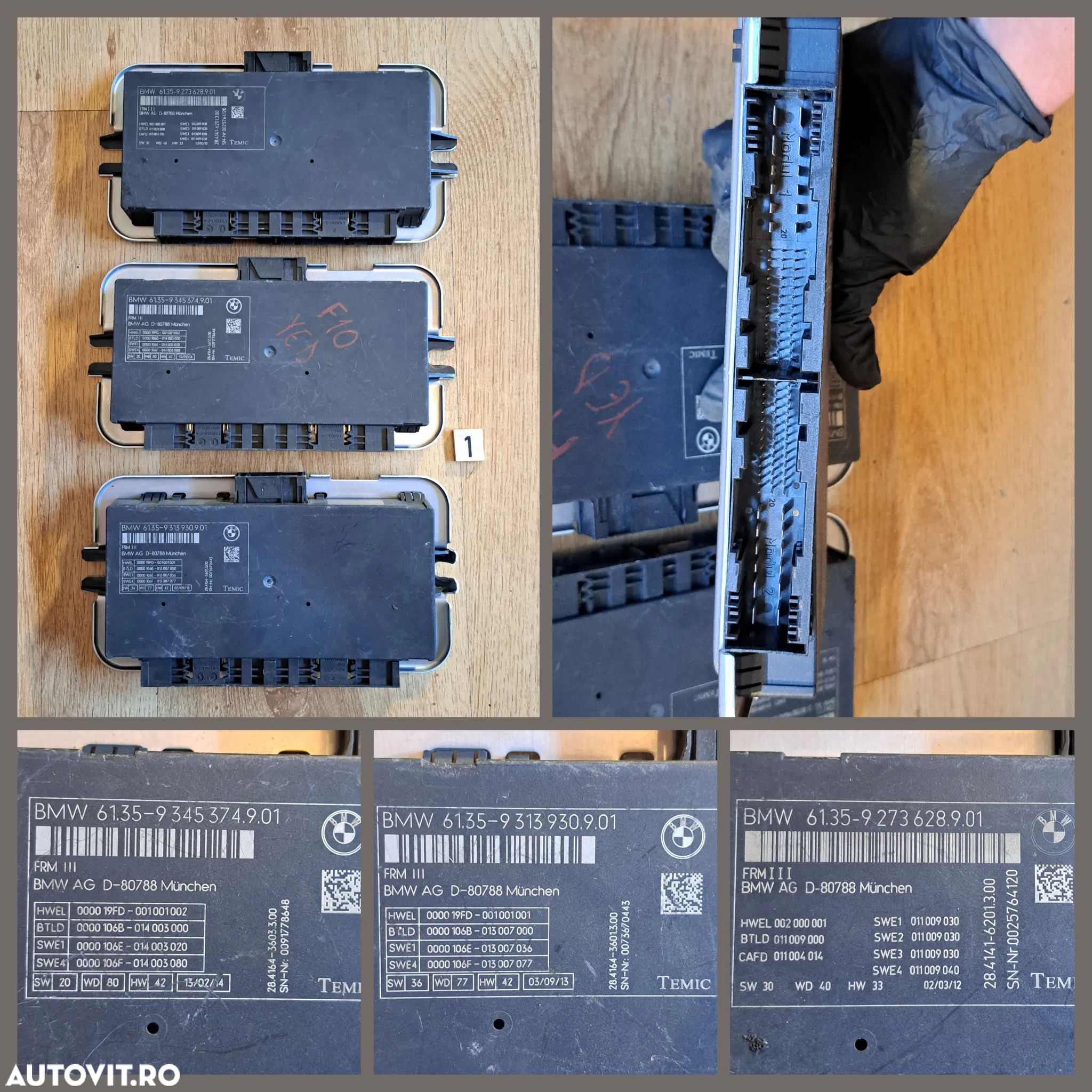 Calculator modul ECU FRM III modul camera marsarier modul camera 360 modul antena modul centura sth modul kafas modul pdc bmw f07 f26 f25 f30 f04 f10 f03 lci f02 lci g30 f98 - 2