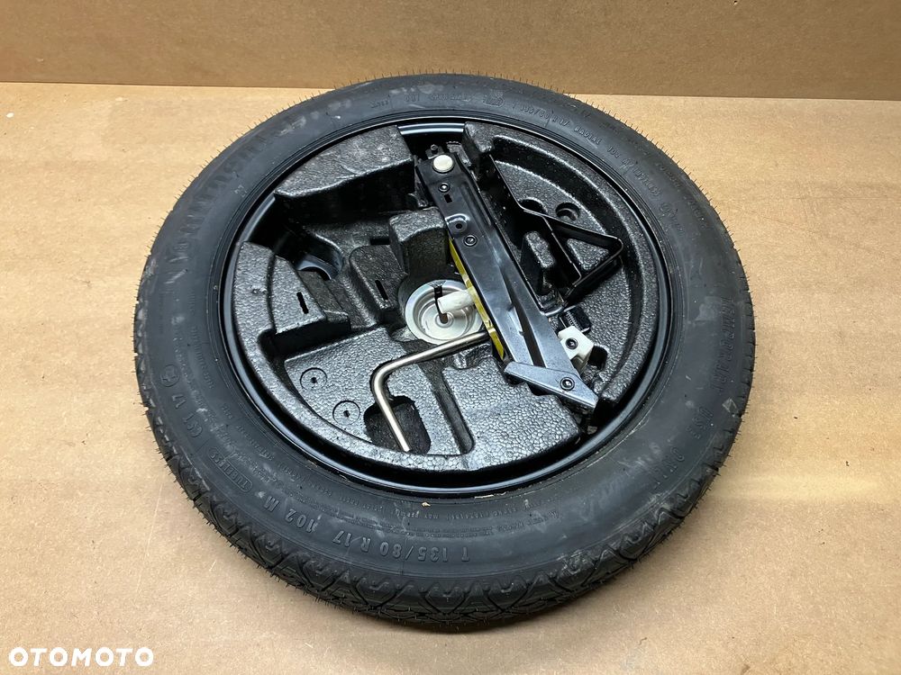 KOŁO ZAPASOWE DOJAZDÓWKA BMW E60 E61 ZESTAW 17 CALI 135/80/17 LEWAREK KLUCZ KLIN STYROPIAN WYPEŁNIENIE ORYGINAŁ - 1