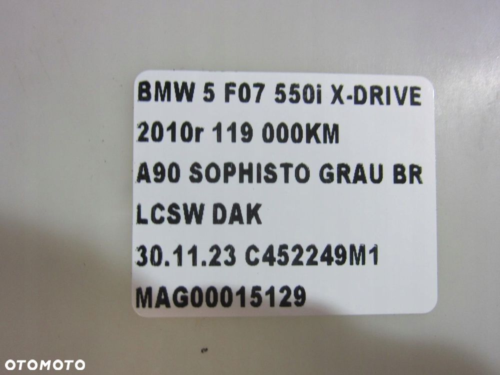 BMW 5 F07 GT F10 ZBIORNIK PŁYNU DO SPRYSKIWACZY ZBIORNICZEK 7172272 7269668 - 10