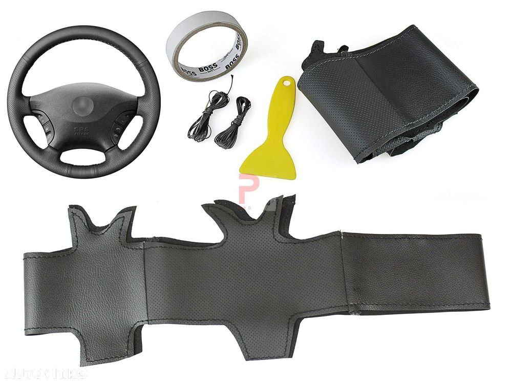 Husa volan piele negru 38 cm. pentru Mercedes-Benz VITO VIANO SPRINTER - 1