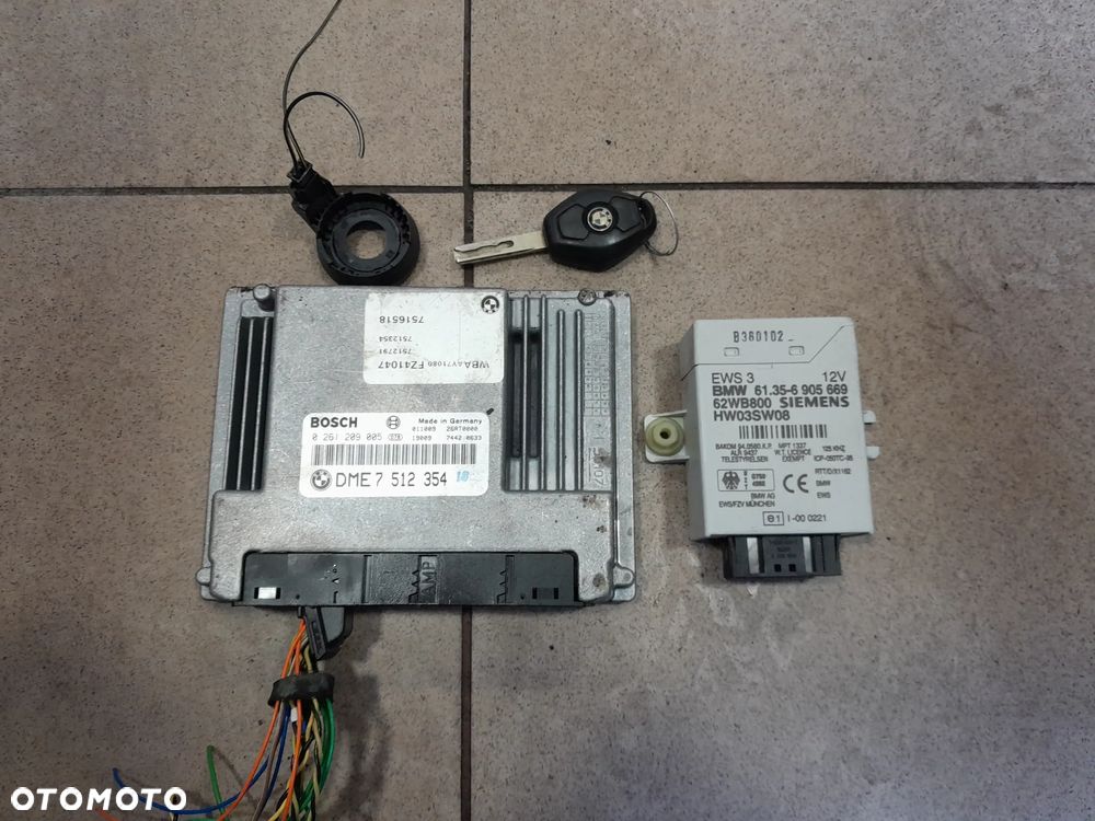 Sterownik silnika zestaw BMW 3 E46 2.0 B N42B20A 7512354 - 1
