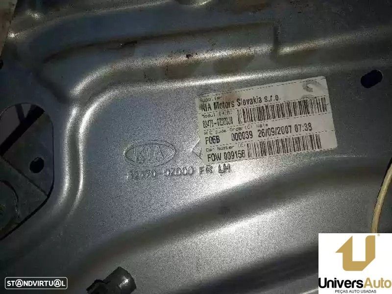 ELEVADOR DE VIDRO FRONTAL ESQUERDO KIA SPORTAGE 2004 -824700Z000 - 2