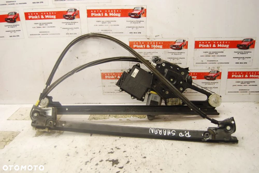 MECHANIZM SZYBY PRAWY PRZÓD + SILNICZEK VW SHARAN LIFT ALHAMBRA 7M3959802 00-10 7M0837402 - 6