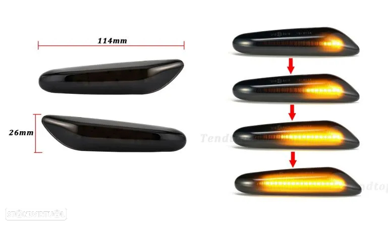 Piscas Laterais Pretos ou Cristal LED e DINÂMICOS BMW vários modelos - 5