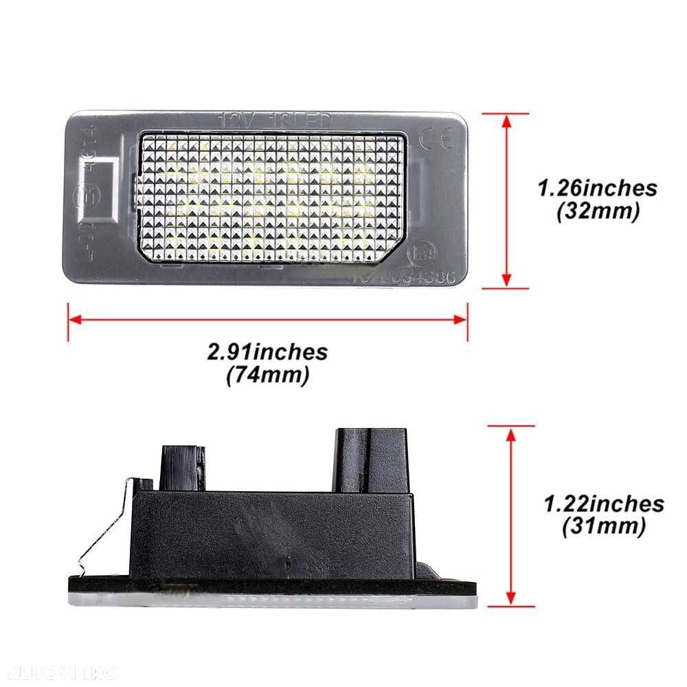 Set 2 Lampi Numar LED Canbus compatibile cu VW, AUDI, SKODA, Seat - 3
