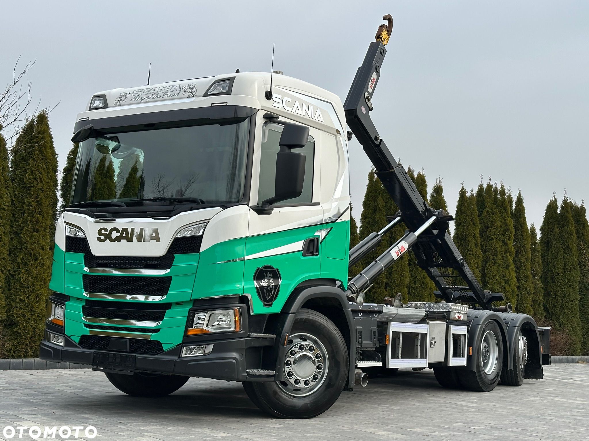 Scania / G450 / 6X2 / HAKOWIEC / HYVA 22.60.SK  / Oś-SKRĘTNA-PODNOSZONA / - 1