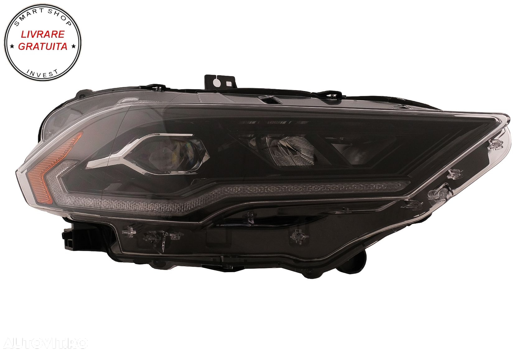 Faruri LED Ford Mustang Facelift (2018-2023) Negru Semnal Dinamic- livrare gratuita - 12