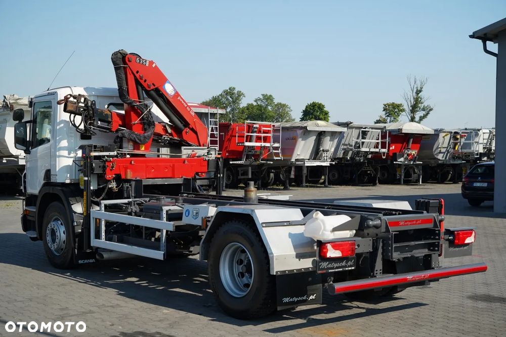 Scania P 280 / 4X2 / SIŁOWNIK DO WYWROTU / + HDS HMF 635 / UDŹWIG 1 500 KG / MAX WYSÓW 7 M / STEROWANIE RADIOWE / EURO 6 - 9