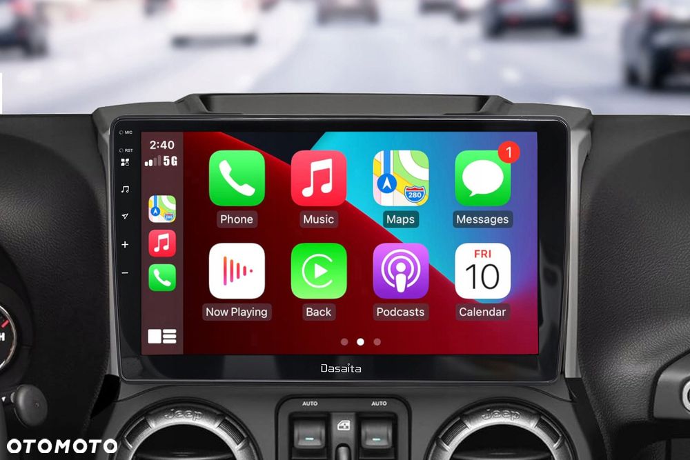 jeep wrangler jk 11-18 radio nawigacja 10.2 android carplay 6/64 gb - 2