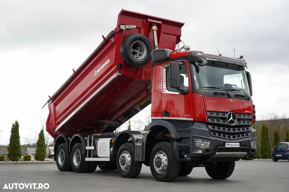 Mercedes-Benz AROCS 4145 / 8x8 / BASCULATOR SPATE / KH KIPPER / MANUAL / ANVELOPE 100% / EURO 6 - 6