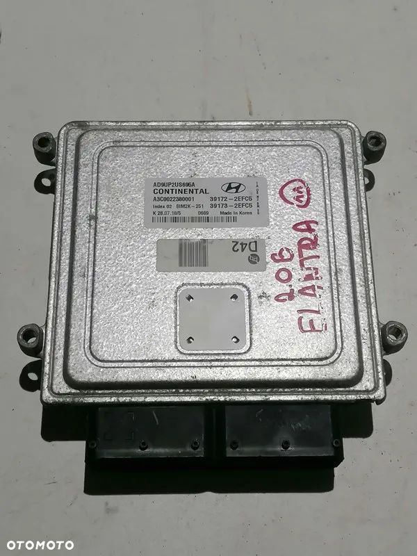 HYUNDAI ELANTRA VI - STEROWNIK KOMPUTER SILNIKA 39172-2EFC5, A3C0022380001 - 2