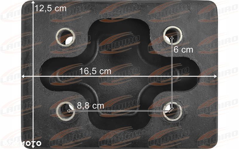 ODBÓJ ODBOJNIK GUMOWY NACZEPY SCHMITZ 165x125x75 4 OTWORY - 4
