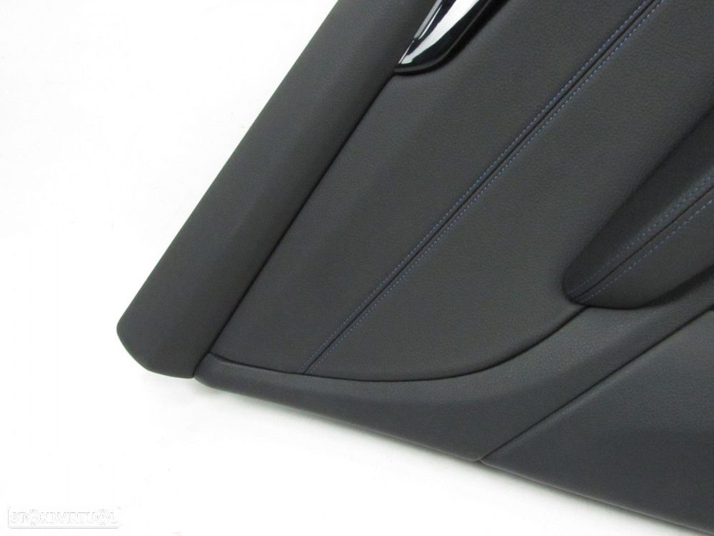Forra da porta Em Pele Com Costura Azul Esquerdo/Trás Seminovo/ Original BMW 2 G... - 2