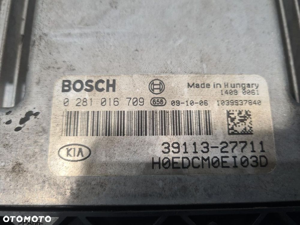 KIA CEED I LIFT 2.0 CRDI  STEROWNIK SILNIKA 0281016709 D4EA - 2