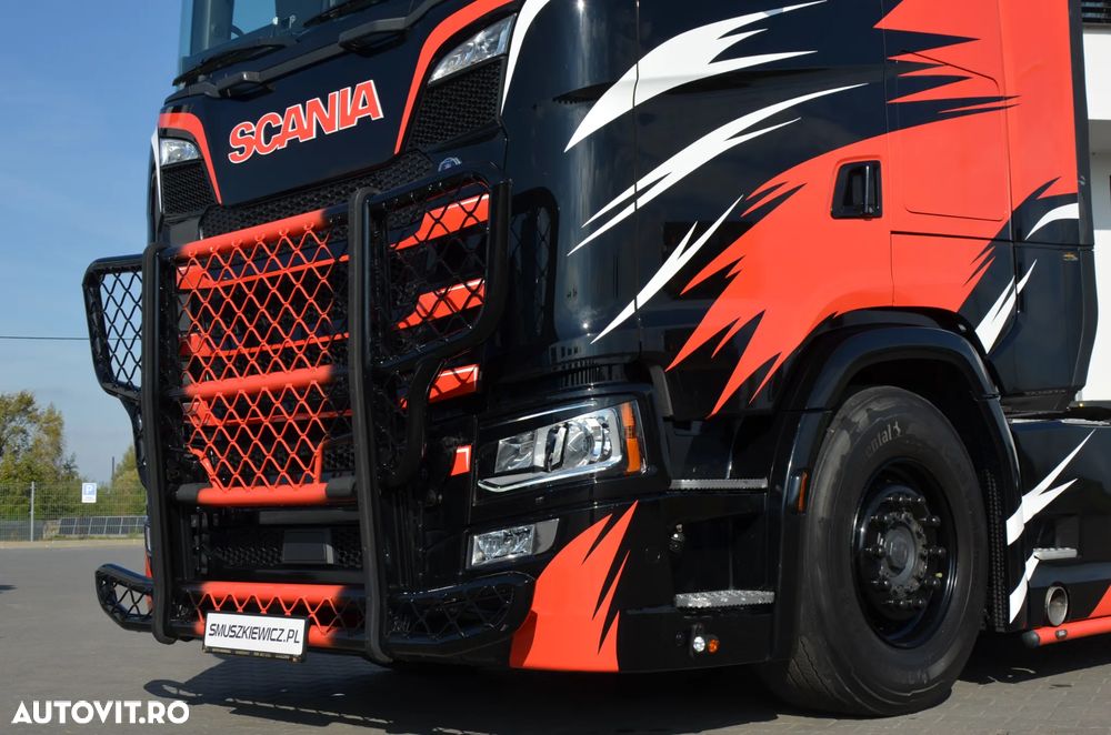 Scania S 500 / 2019 / KLIMA P. / 4 PODUSZKI / FULL LED / TRUX / ACC / SKÓRA / NAVI / DE / 7408 - 3