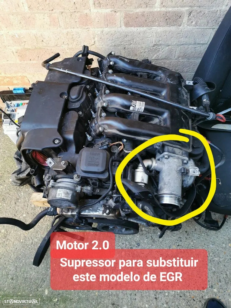 Supressor EGR BMW Série 1 3 5 7 E87 E90 E91 E60 E61 E83 E70 M47N2 M57N2 - 140mm - 2