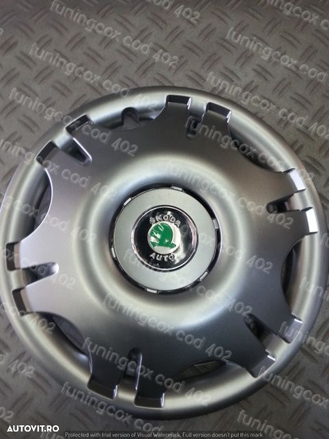 Capace roti SKODA r16  la set de 4 buc,Capace janta aliaj,Embleme - 2
