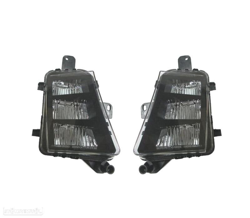 FARÓIS DE NEVOEIRO PARA VOLKSWAGEN VW GOLF VII GTI GTD 12-17 LED DE FUNDO PRETO - 1