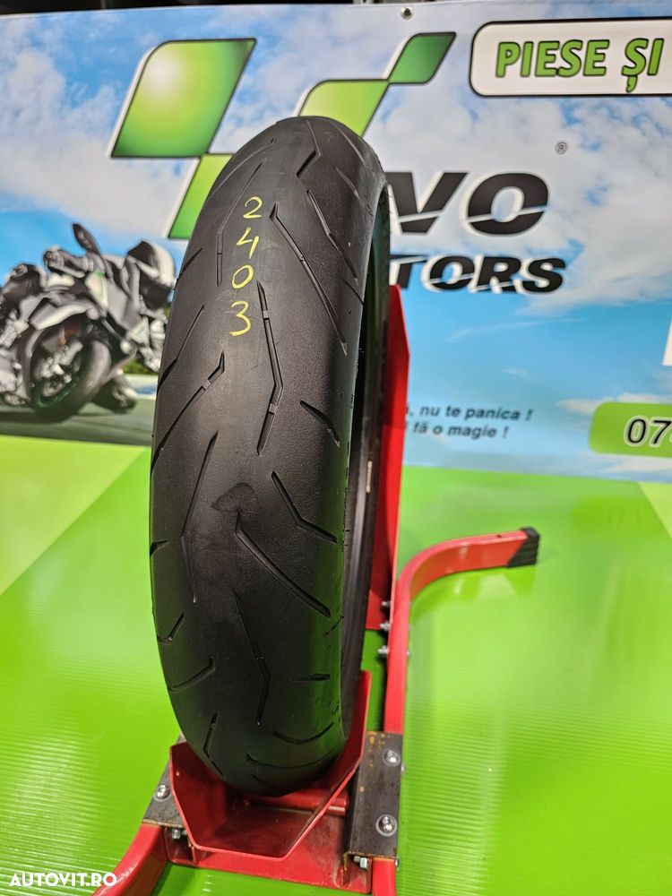 120 70 17 Anvelopa Moto Pirelli Diablo Rosso Cauciuc Fata C2403 - 1