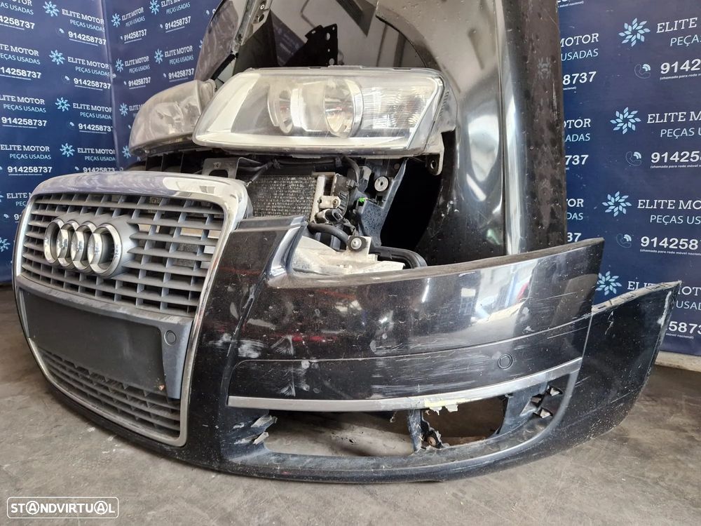Frente completa usada AUDI A6 C6 TDI capot parachoques guardalamas oticas radiadores - 4