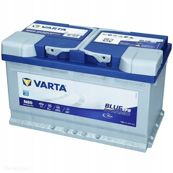 Akumulator Varta EFB N80 12V 80Ah 800A L4 StartStop P - 22 kg - 4