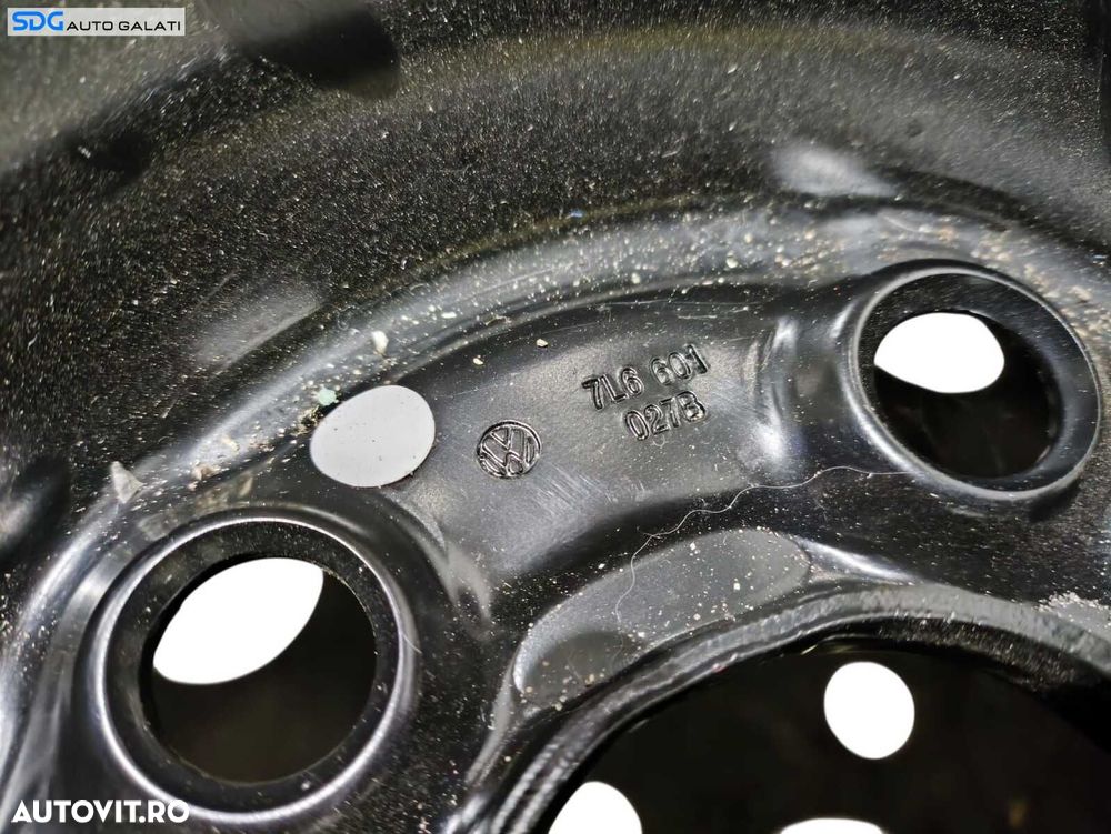 Roata Janta Rezerva Slim 5x120 195 80 R17 17 Volkswagen Touareg 2.5 TDI 2003 - 2010 Cod 7L6601027B [L2857] - 4