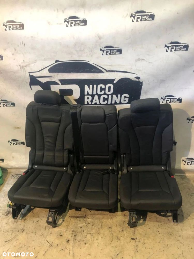 FOTELE KANAPA TYŁ SKÓRA AUDI Q7 4M 7-OSOBOWE GRZANE - 1