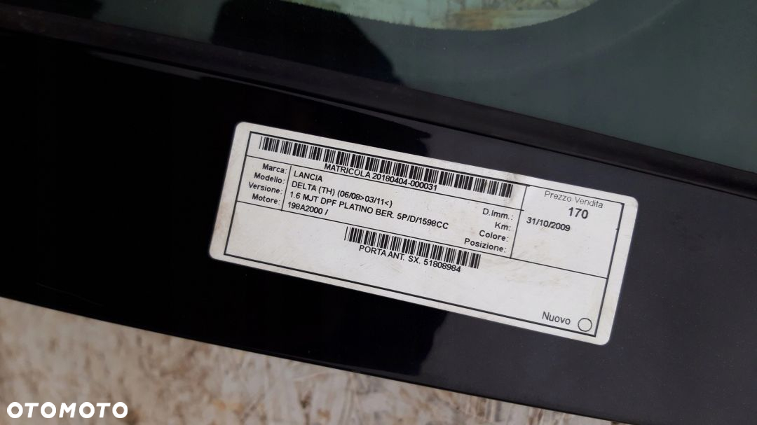 DRZWI PRZÓD PRZEDNIe lewe lancia delta - 3