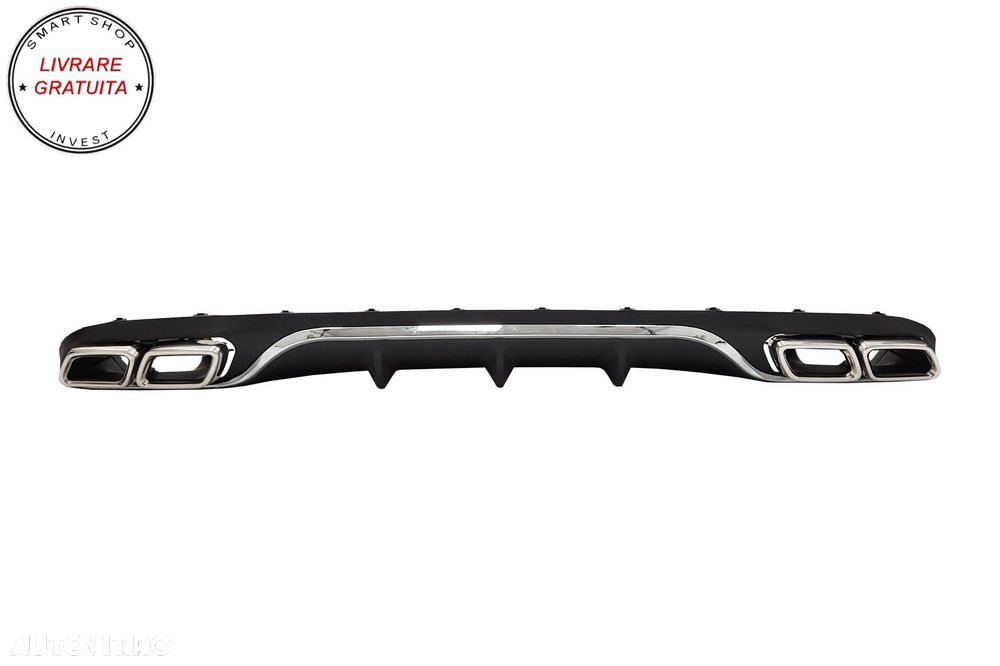 Difuzor Bara Spate cu Ornamente Tobe Mercedes E-Class W213 S213 Standard (2016-201- livrare gratuita - 1