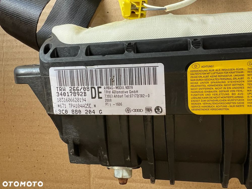 Poduszka kierownicy konsoli poduszki pasy AIRBAG zestaw naprawczy VW Passat B6 - 7