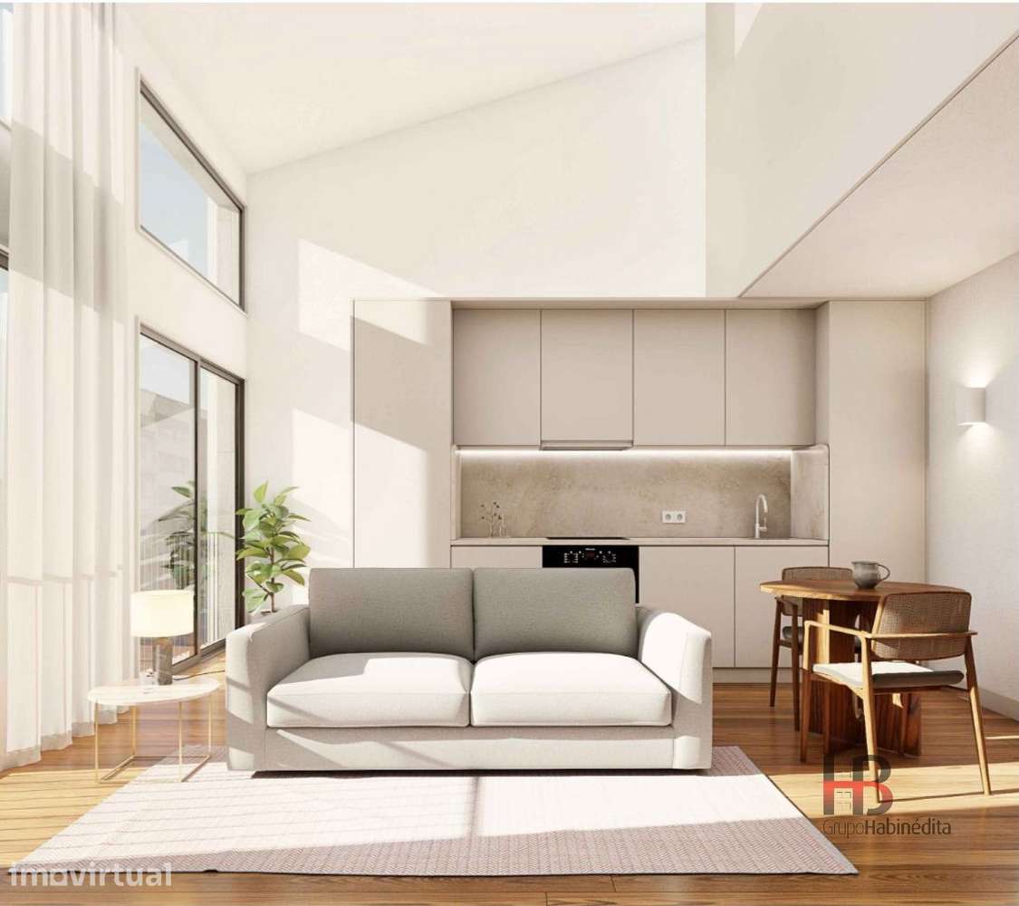 T1 Mezanino em Matosinhos Sul | Junto ao Mercado | Design Moderno - Grande imagem: 3/8