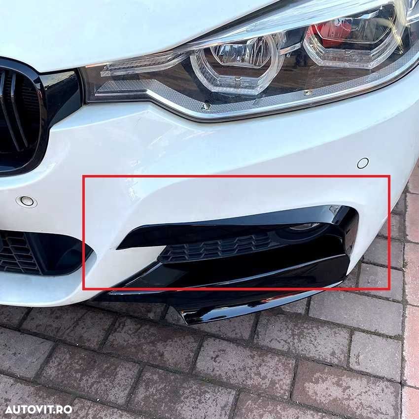 Extensii Prelungiri Bara Fata M BMW F30 F31, Lip Splitere Negru Lucios - 5