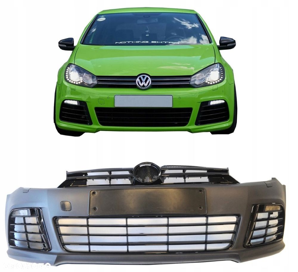 Zderzak Przod kpl Grill Kratki Led R20 R-Look Tuning Vw Golf VI 6 5k 5k0 - 4