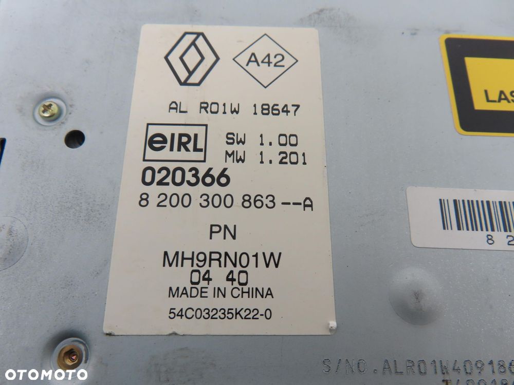 RADIO RENAULT SCENIC II 8200300863A - 2
