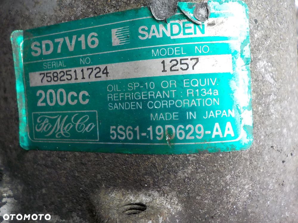 FORD FIESTA MK6 1.6 TDCI SPRĘŻARKA POMPA KLIMATYZACJI 5S61-19D629-AA 1257 - 4