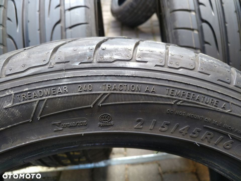 OPONY LETNIE DUNLOP 215/45/16 86H 4x6-6,5mm 2018r - 2