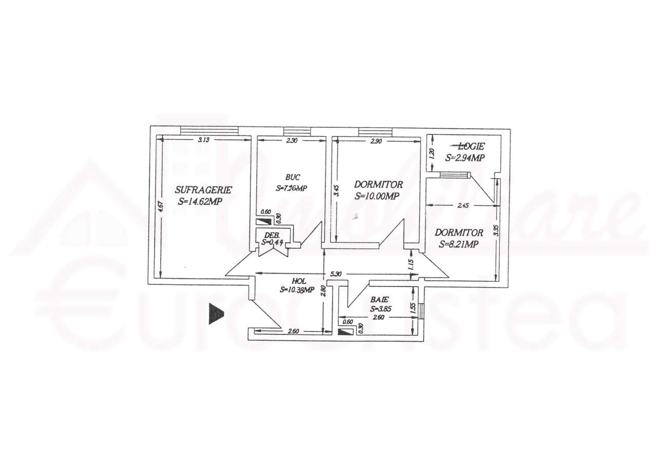 Apartament 3 camere – Mangalia | Zona:Centru-Sens,600m de plajă — fotografia 3