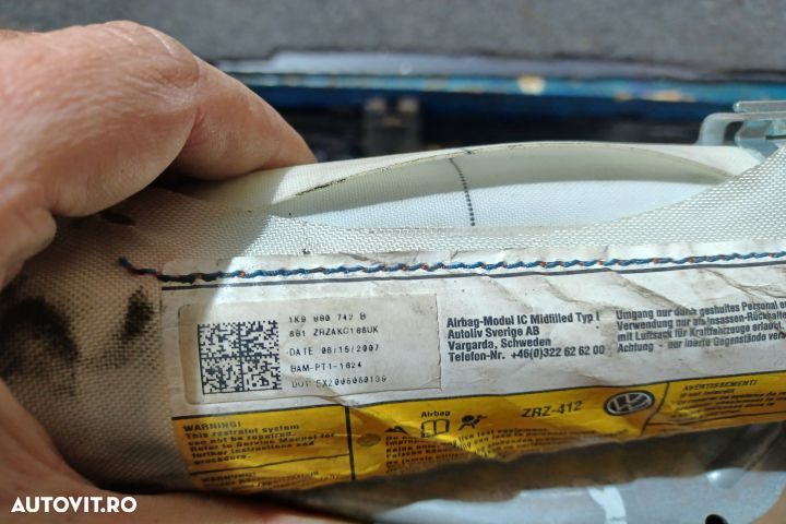 Airbag cortina dreapta 1K0880742B Volkswagen VW Golf 5 [2003 - 2009] - 4