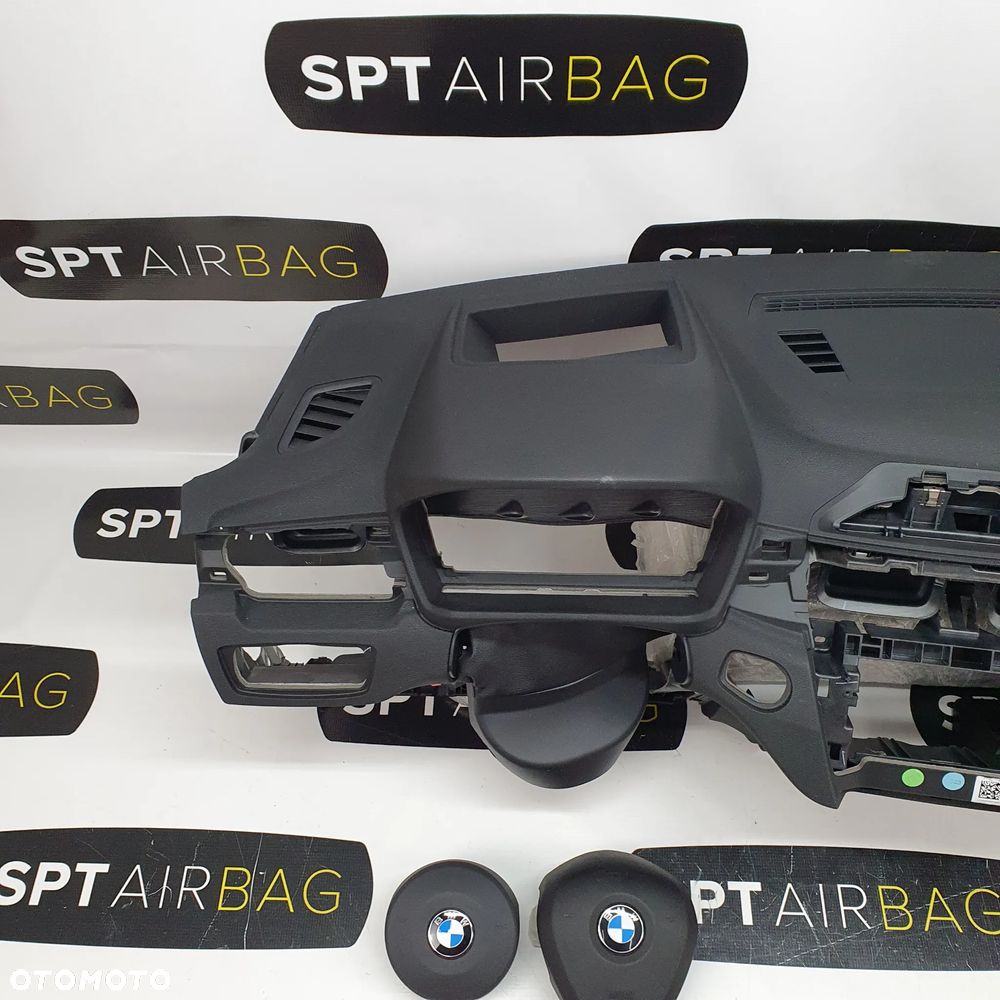 BMW X1 F48 DESKA ROZDZIELCZA KONSOLA KOKPIT PULPIT PODUSZKI AIRBAG AIR BAG PASY KIT SET - 2