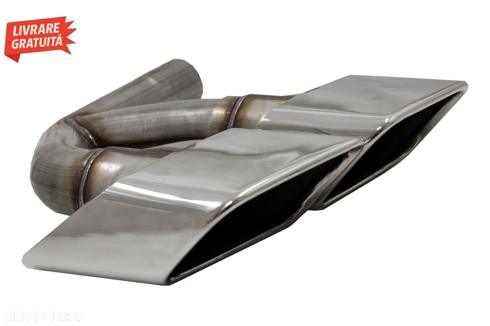 Ornamente toba Audi Q7 4M (2015-2019) SQ7 Design Chrome doar pentru Benzina- livrare gratuita - 11