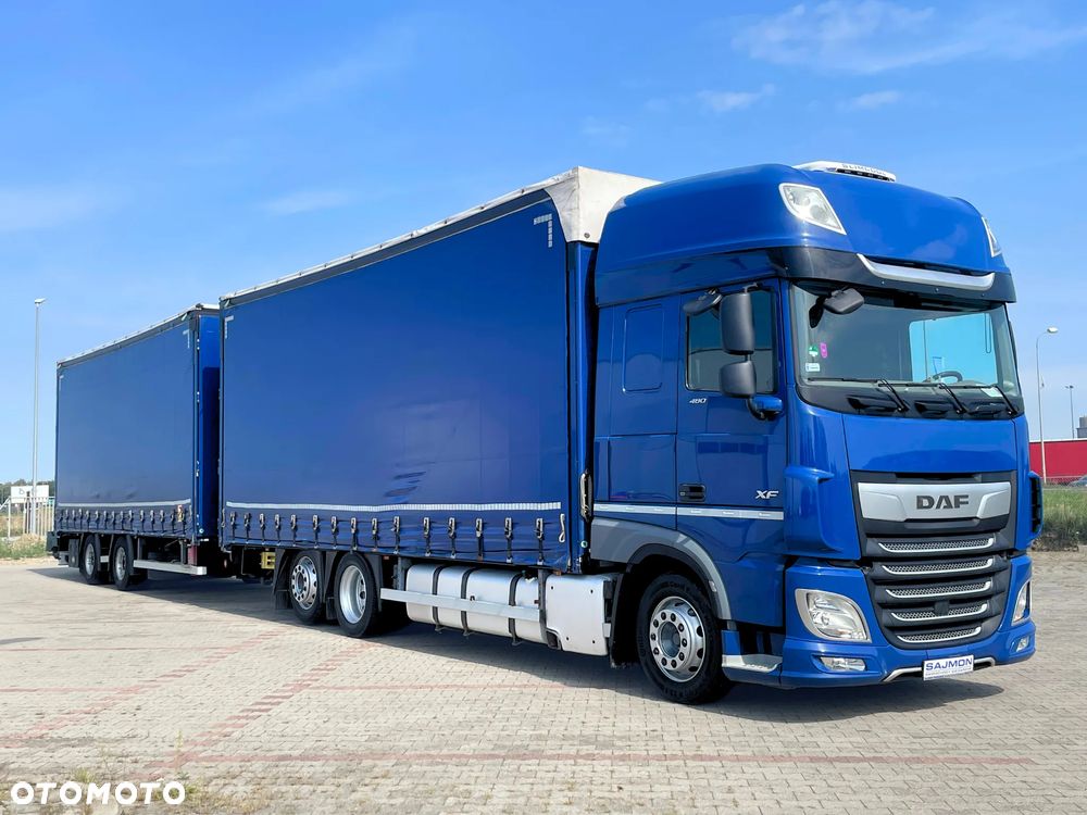 DAF XF 480 / ZESTAW TANDEM 120 M3 / PRZEJAZDOWY / 7,75 M + 7,75 M / SALON PL - 2